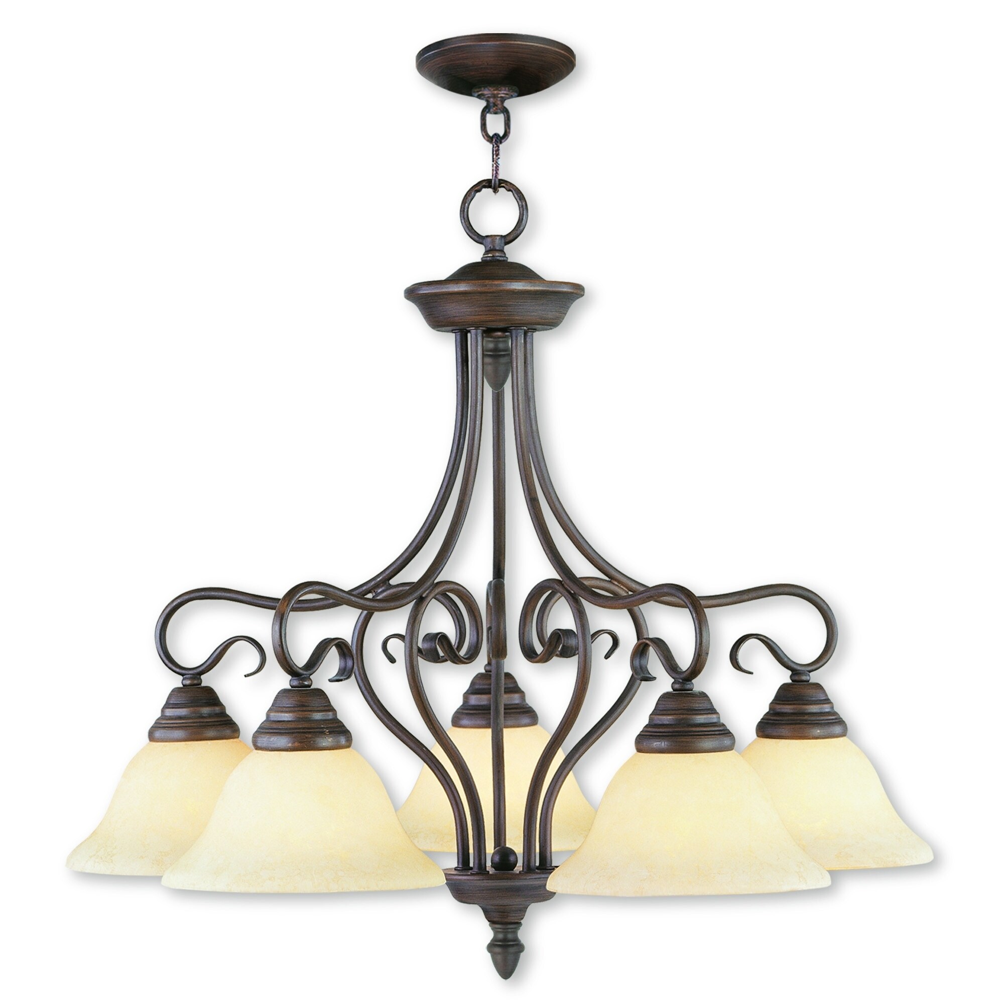 Livex Lighting Coronado 5-Light Imperial Bronze Chandelier - 25.5"Dia. x 23.25"H - Chandeliers For Bedrooms by Overstock.com