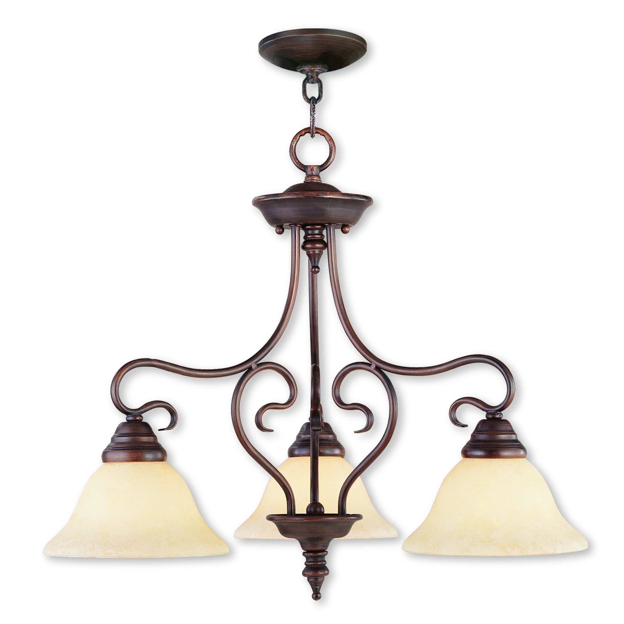 Livex Lighting Coronado 3-Light Imperial Bronze Chandelier - 24"Dia. x 20.5"H - Chandeliers For Bedrooms by Overstock.com