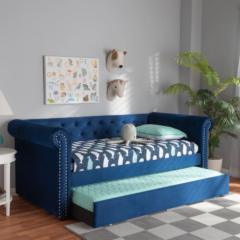 Carbon Loft Zoltowski Tufted Contemporary Daybed with Trundle