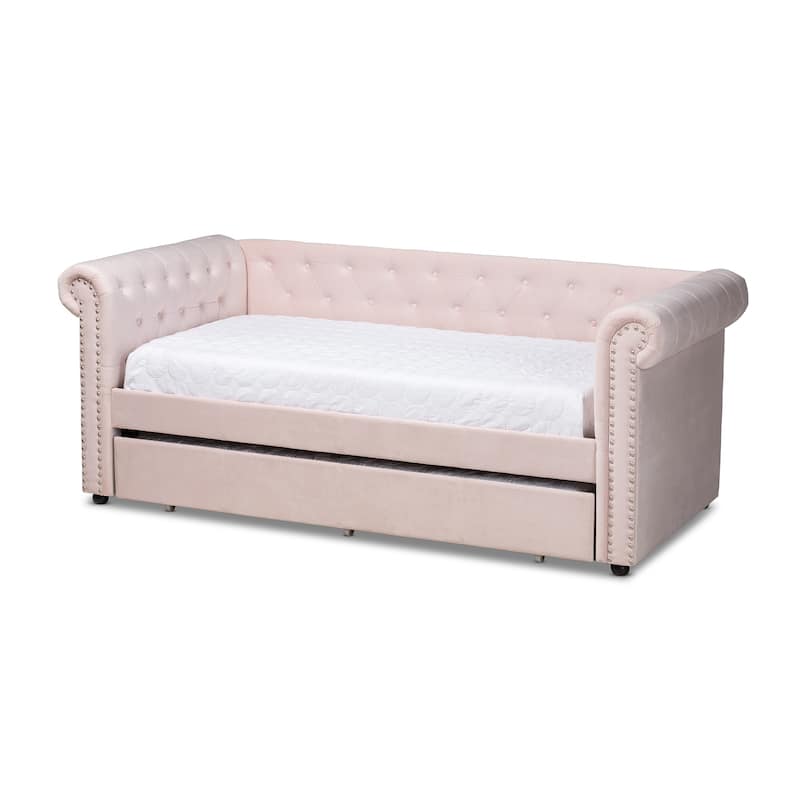 Carbon Loft Zoltowski Tufted Contemporary Daybed with Trundle