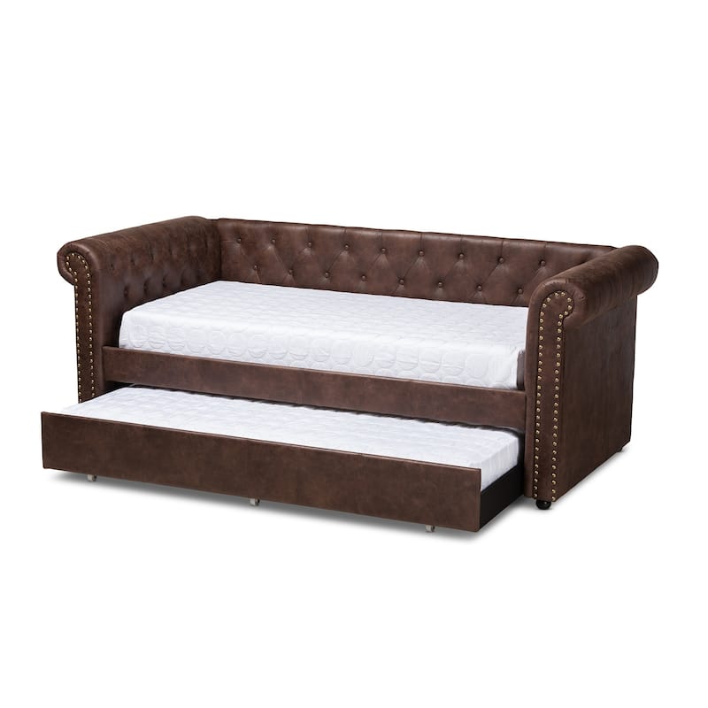 Carbon Loft Zoltowski Tufted Contemporary Daybed with Trundle