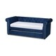 preview thumbnail 12 of 18, Carbon Loft Zoltowski Tufted Contemporary Daybed with Trundle Blue - Velvet - Twin