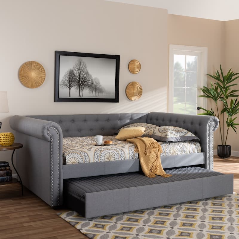 Carbon Loft Zoltowski Tufted Contemporary Daybed with Trundle