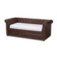 preview thumbnail 6 of 18, Carbon Loft Zoltowski Tufted Contemporary Daybed with Trundle Brown - Faux Leather - Twin