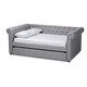 preview thumbnail 15 of 18, Carbon Loft Zoltowski Tufted Contemporary Daybed with Trundle Grey - Linen - Full