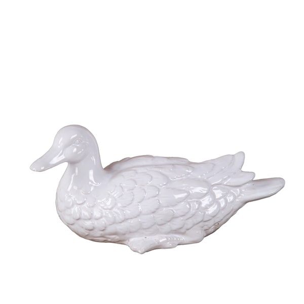 ceramic duck statue