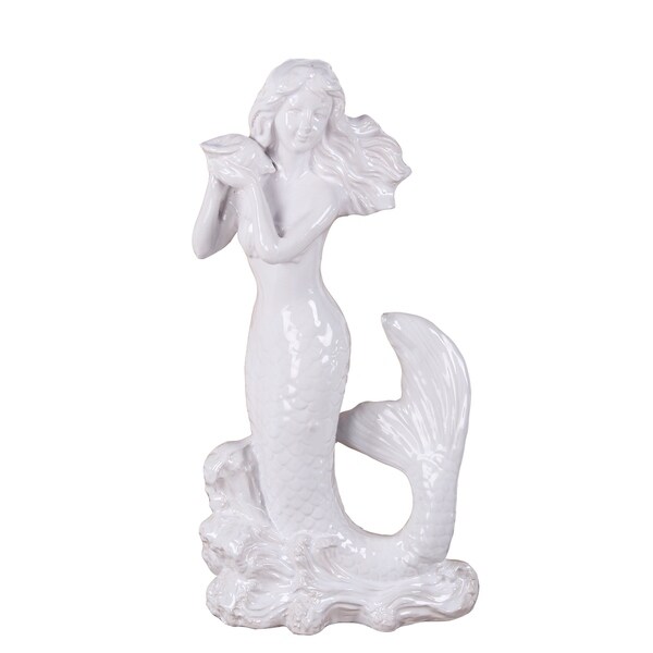 Privilege White Ceramic Mermaid