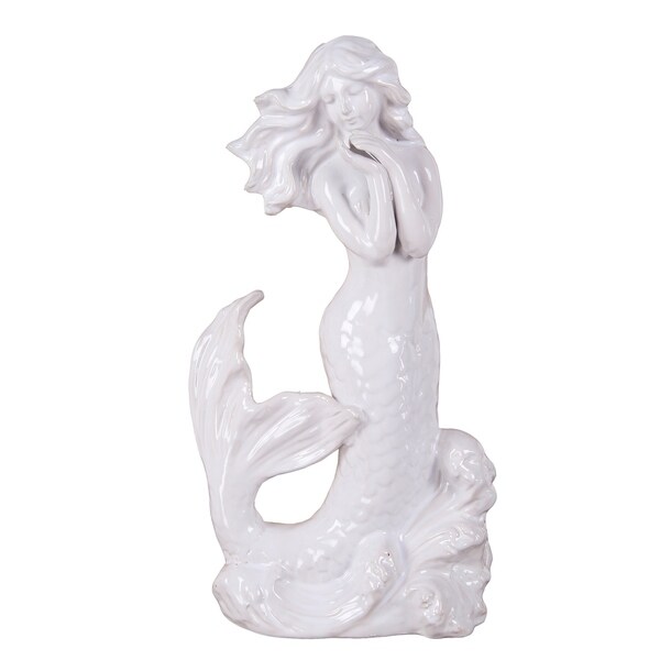 Privilege White Ceramic Mermaid