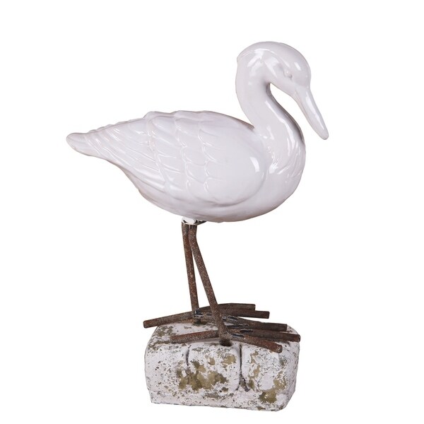 Privilege White Ceramic Bird