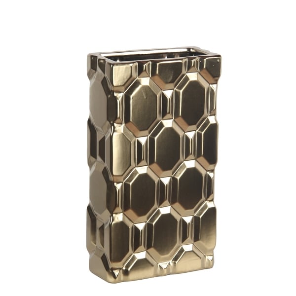 Privilege Ceramic Matt Gold Vase