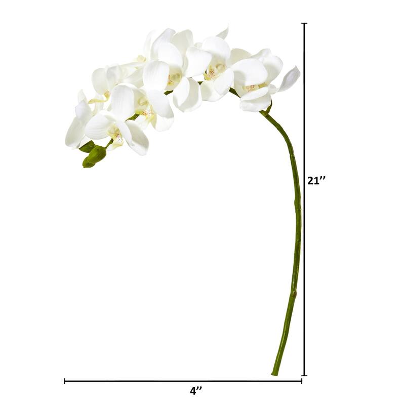 21" Phalaenopsis Orchid Artificial Flower (Set of 6)