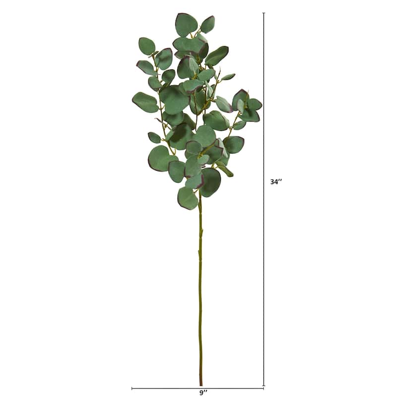 34" Eucalyptus Artificial Branch (Set of 6)
