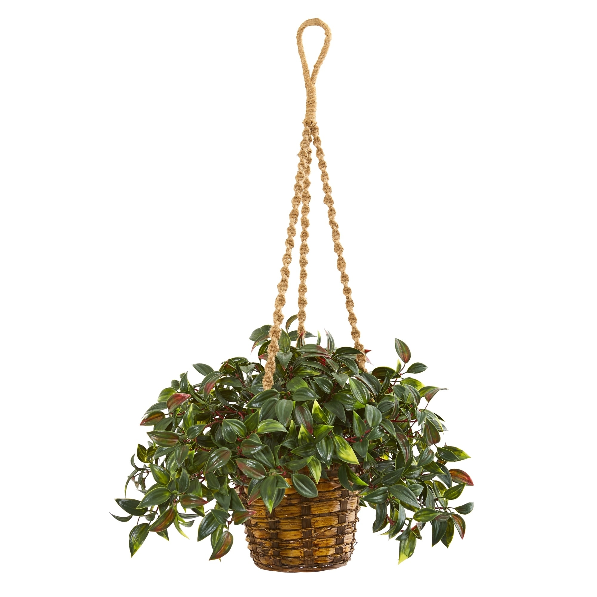 30" Mini Melon Artificial Plant in Hanging Basket UV Resistant (Indoor/Outdoor)
