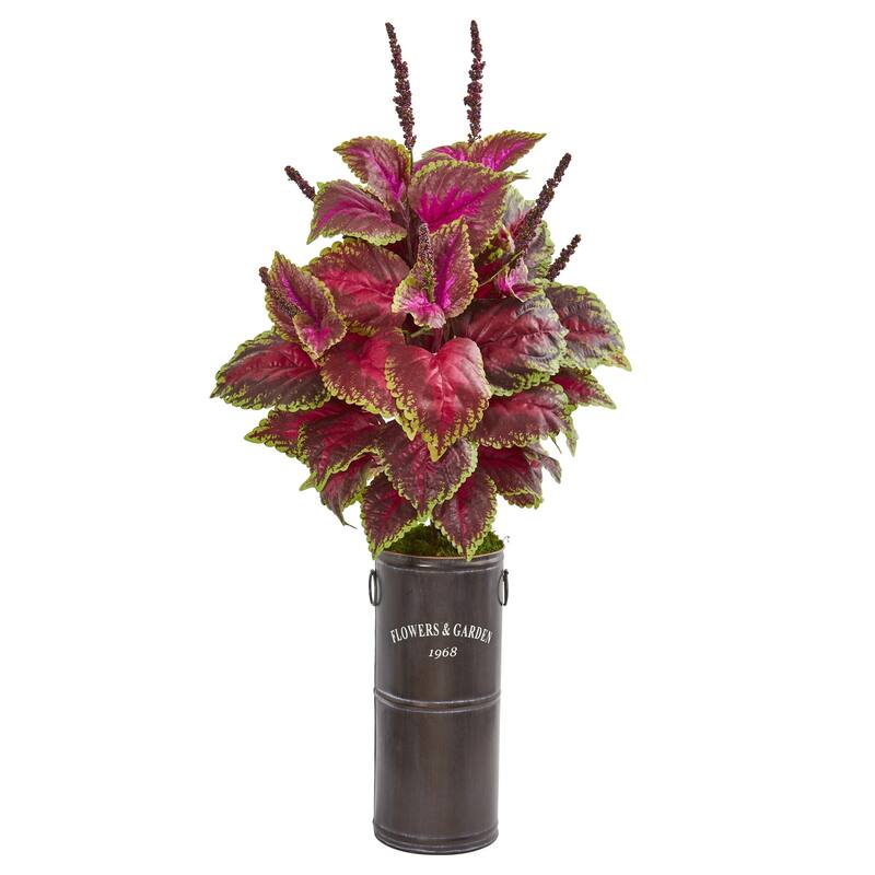 37" Coleus Artificial Plant in Decorative Planter
