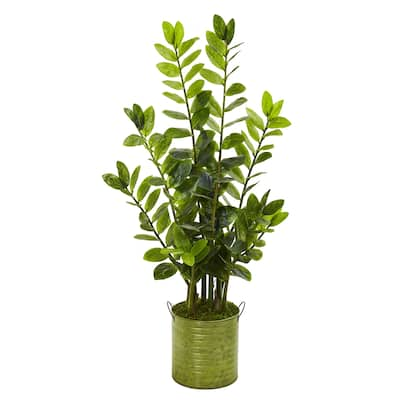 38" Zamioculcas Artificial Plant in Green Planter