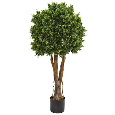 46" Boxwood Artificial Topiary Tree UV Resistant (Indoor/Outdoor)
