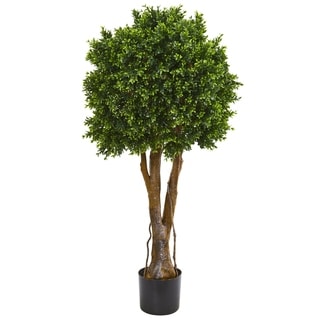 46" Boxwood Artificial Topiary Tree UV Resistant (Indoor/Outdoor)