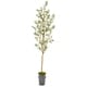 7.5' Olive Artificial Tree in Decorative Planter - Overstock - 27664441