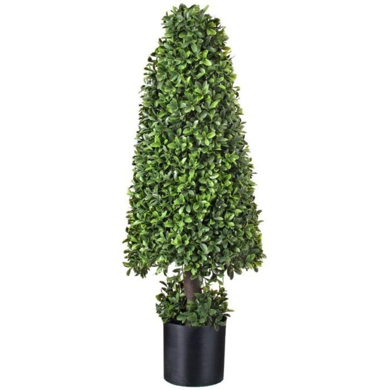 American Boxwood Cone Topiary 37" - Plastic