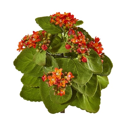 8" Kalanchoe Artificial Bush Flower (Set of 6)