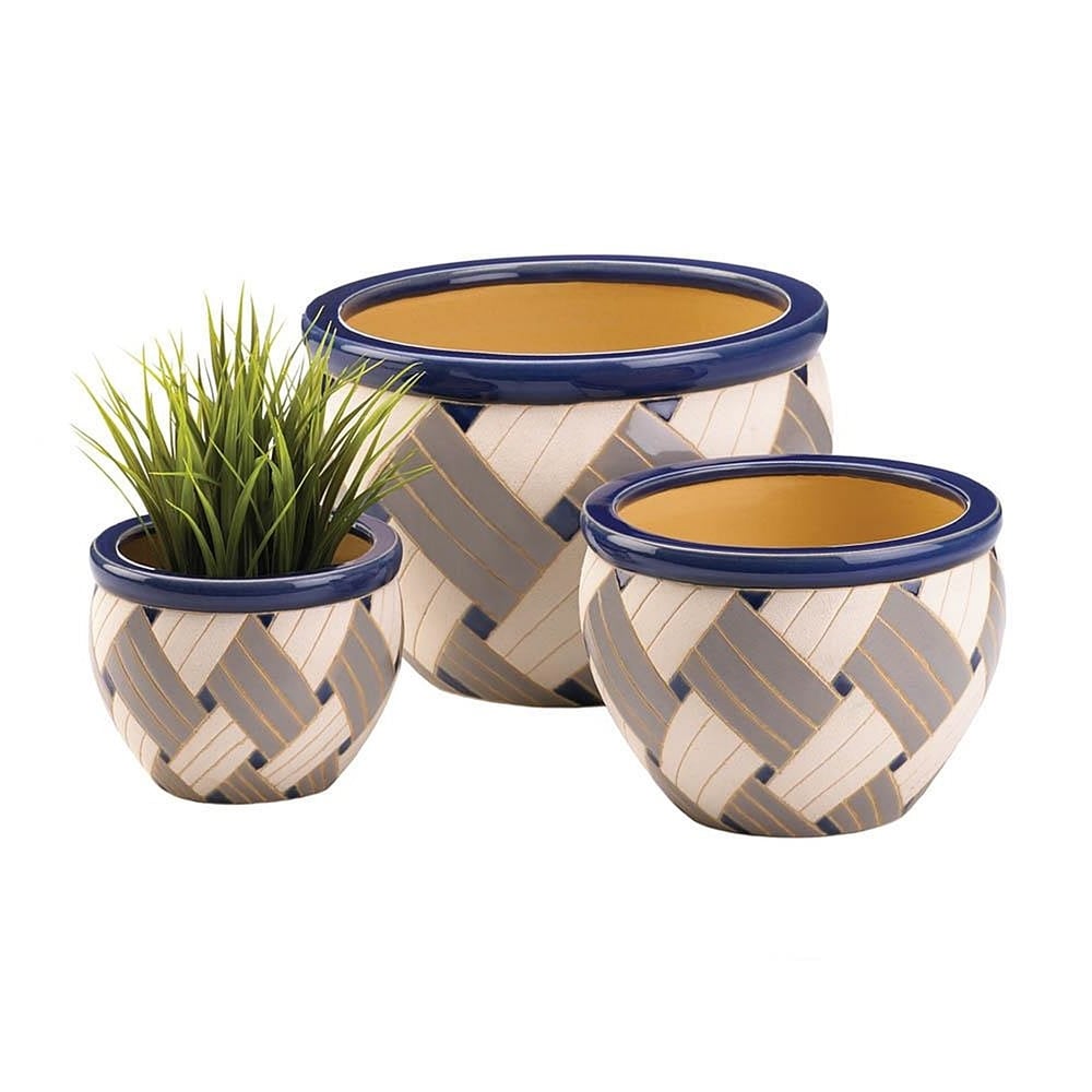 Flower Planter undefined5 inch Ceramic Plant Pots with Drainage Hole and  Ceramic Tray - Gardening Home Decoration - 8' x 10' - Bed Bath & Beyond -  34234878