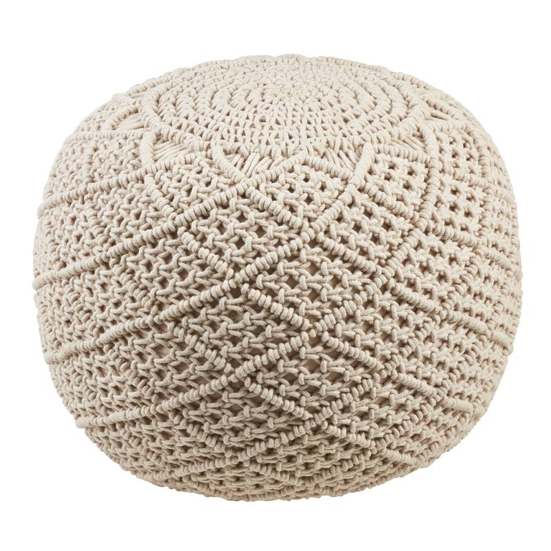 Macramé Cotton Pouf