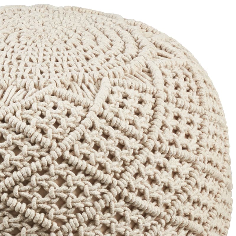 Macramé Cotton Pouf
