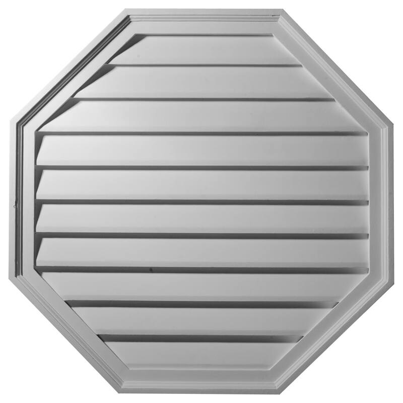 Octagon Gable Vent Louver - 30"W x 30"H x 2 3/8"P - Non-Functional