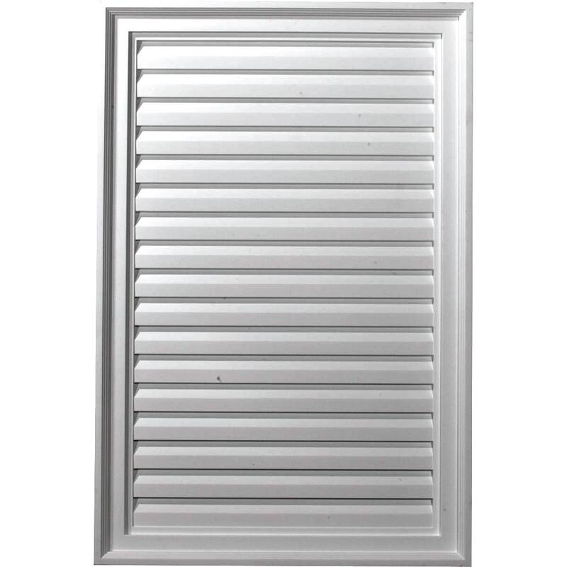 Vertical Gable Vent Louver - 24"W x 36"H x 2"P - Non-Functional
