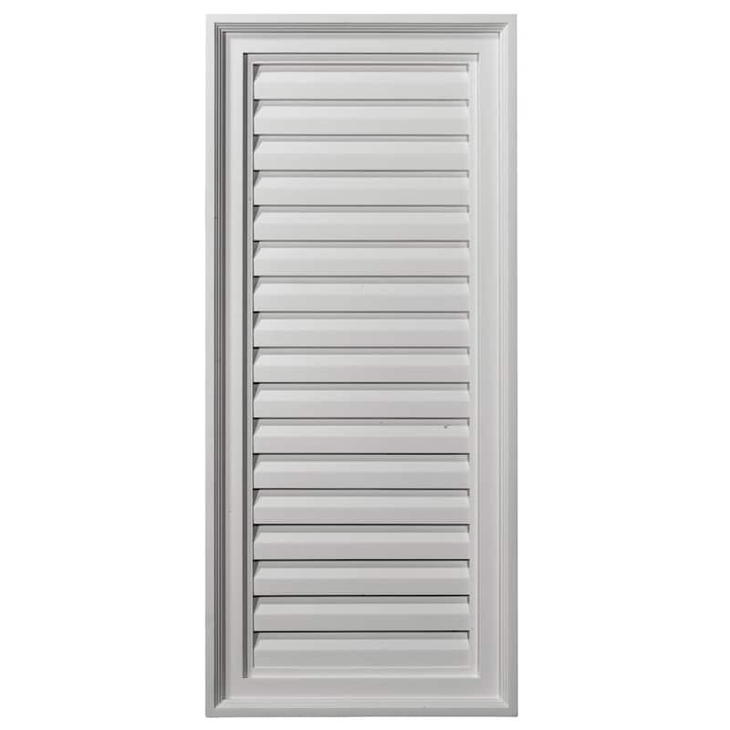 Vertical Gable Vent Louver - 16"W x 36"H x 1 5/8"P - Functional