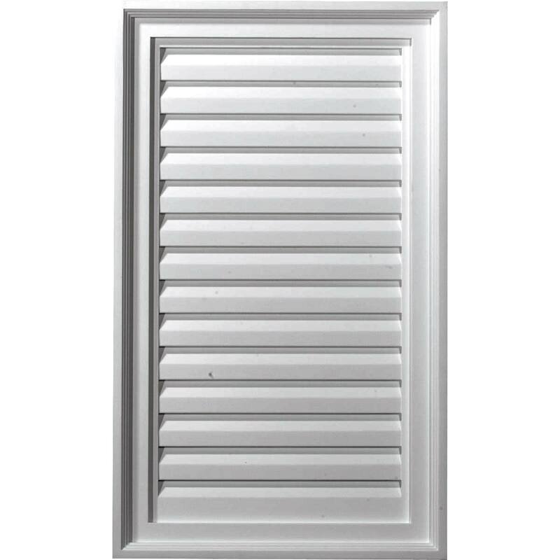 Vertical Gable Vent Louver - 18"W x 30"H x 2 1/4"P - Non-Functional