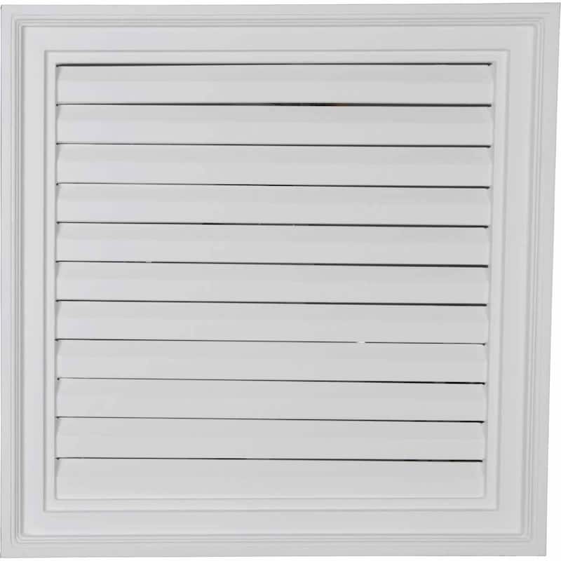 Vertical Gable Vent Louver - 24"W x 24"H x 2 1/4"P - Functional