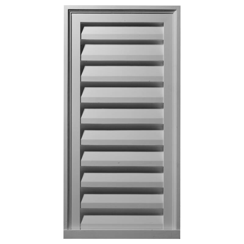 Vertical Gable Vent Louver - 18"W x 36"H x 2 1/4"P - Non-Functional