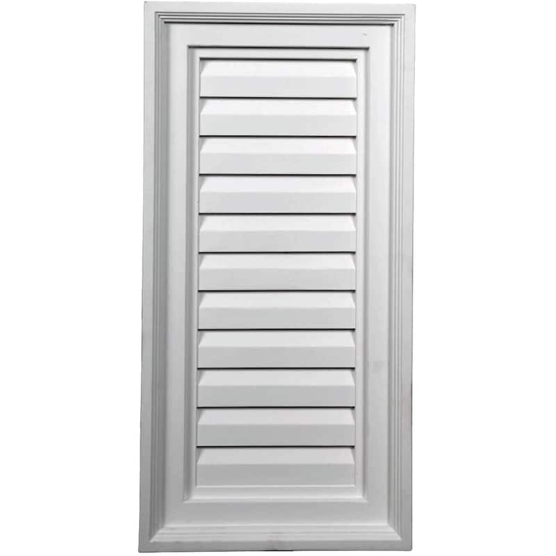 Vertical Gable Vent Louver - 12"W x 24"H x 1 1/4"P - Non-Functional
