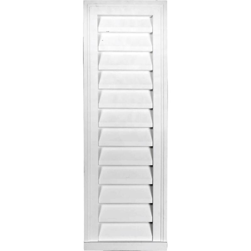 Vertical Gable Vent Louver - 12"W x 36"H x 2"P - Non-Functional