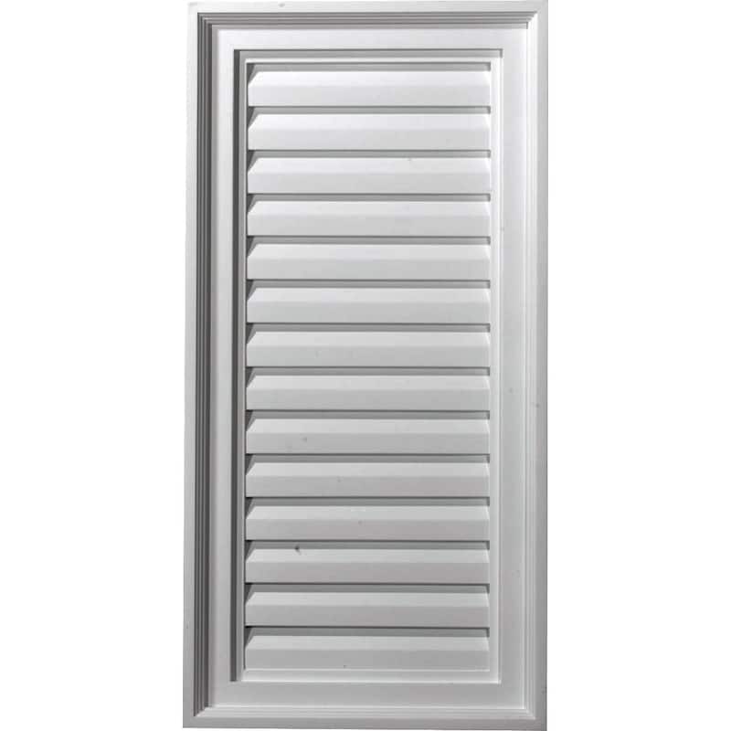 Vertical Gable Vent Louver - 15"W x 30"H x 2 1/8"P - Non-Functional