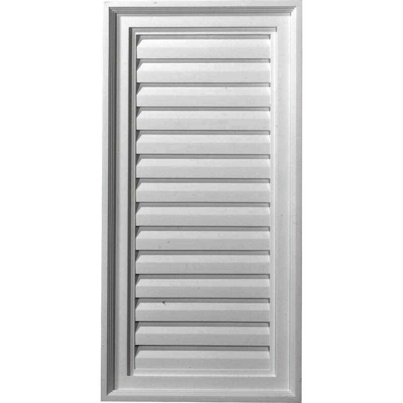 Vertical Gable Vent Louver - 15"W x 30"H x 2 1/8"P - Non-Functional