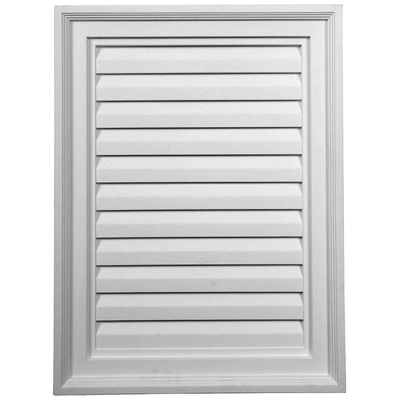 Vertical Gable Vent Louver - 18"W x 24"H x 2 1/4"P - Non-Functional