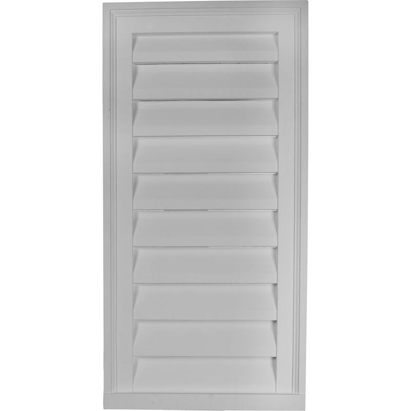 Vertical Gable Vent Louver - 18"W x 36"H x 2 1/4"P - Functional