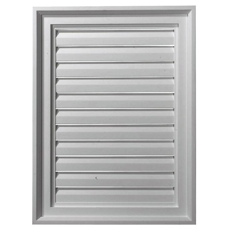 Vertical Gable Vent Louver - 18"W x 24"H x 2 1/8"P - Functional