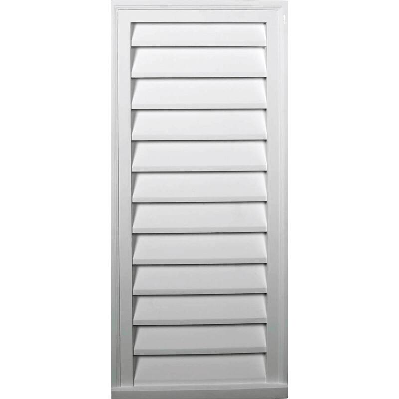 Vertical Gable Vent Louver - 16"W x 36"H x 1 5/8"P - Non-Functional