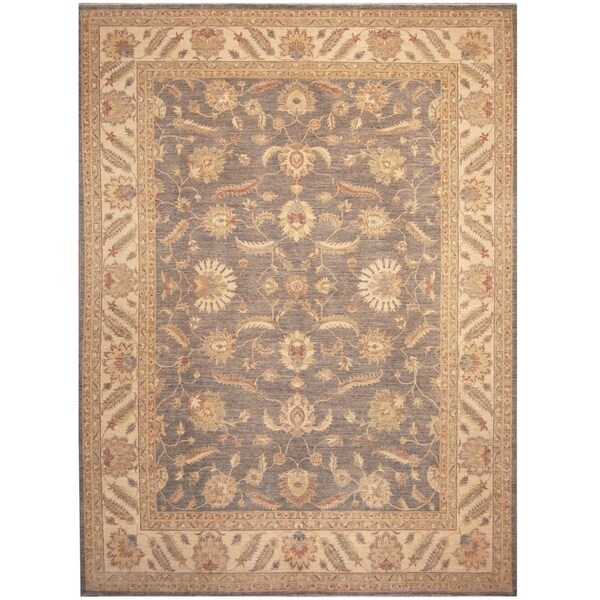 Handmade Vegetable Dye Oushak Wool Rug (Afghanistan) - 10' x 13'9