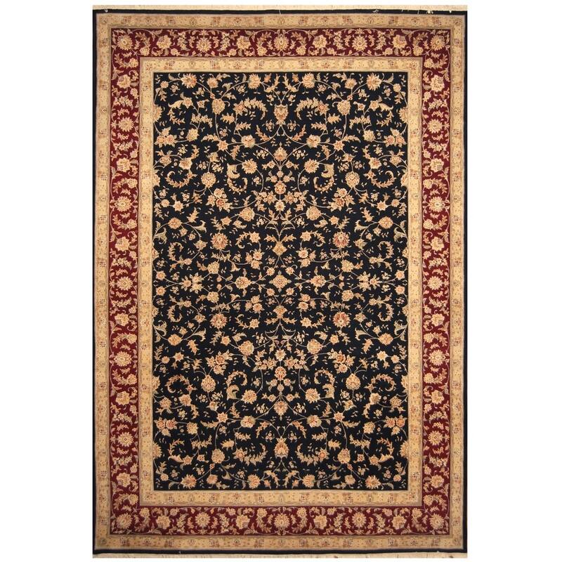 Handmade One-of-a-Kind Tabriz Wool and Silk Rug (India) - 10' x 14'4