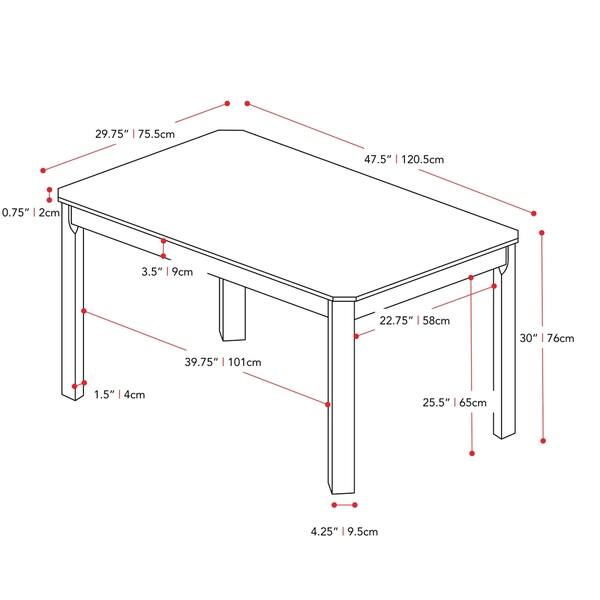 Solid Hardwood Dining Table with Angled Corners - Bed Bath & Beyond ...