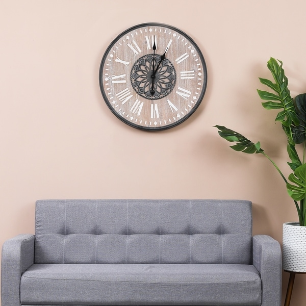 The Gray Barn Jartop Vintage Farmhouse Iron Wall Clock - iron, MDF