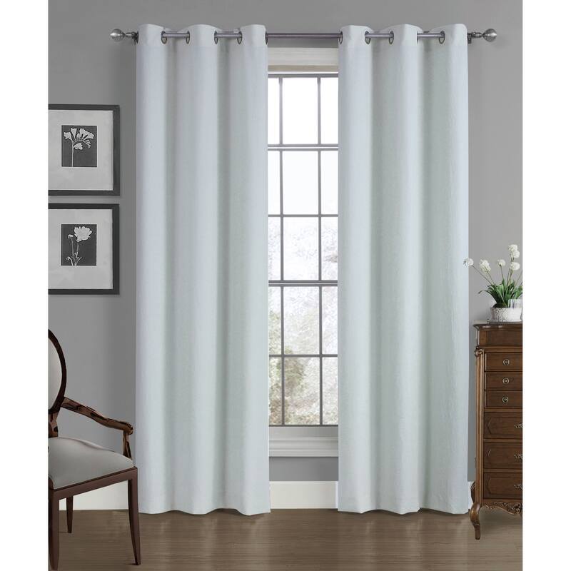 Porch & Den Lindsey Solid Color Window Panel - Pale Grey