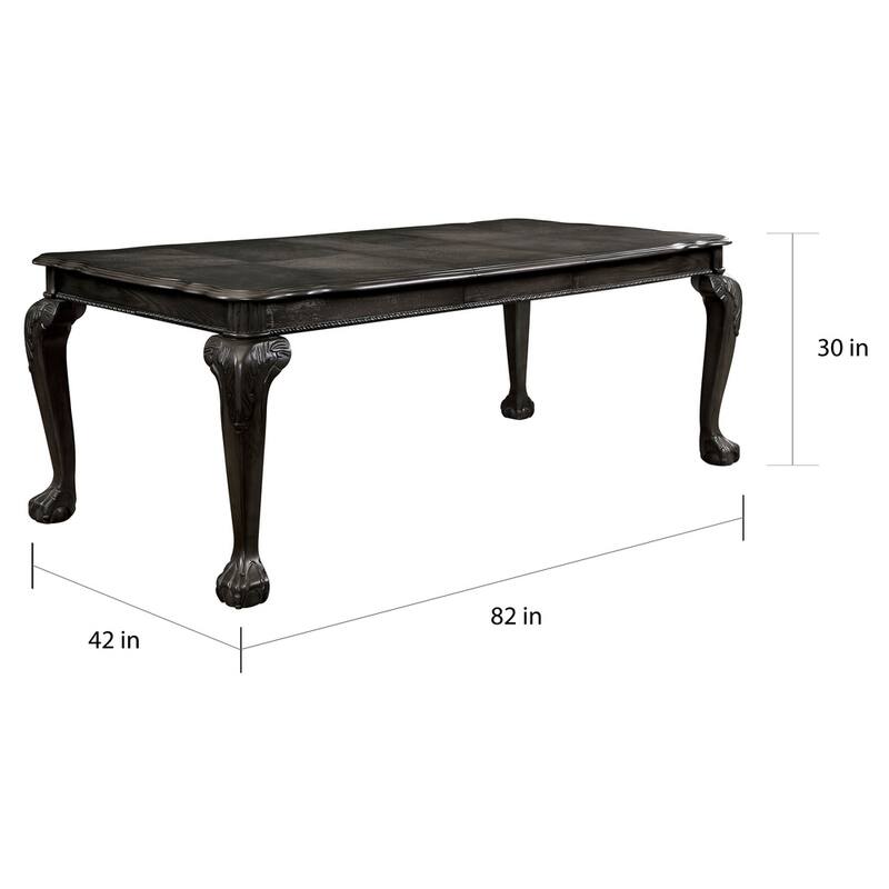 Furniture of America Wyndham Dark Grey 82-inch Expandable Dining Table