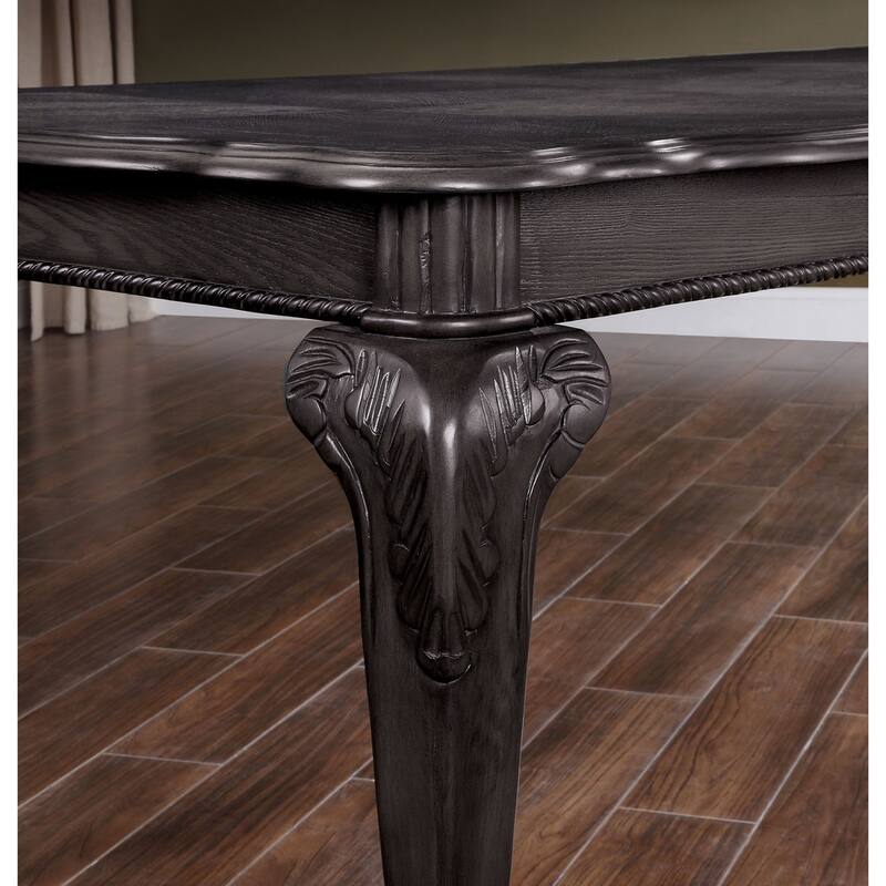 Furniture of America Wyndham Dark Grey 82-inch Expandable Dining Table