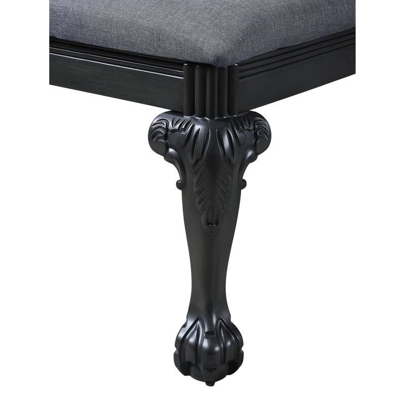 Furniture of America Wyndham Dark Grey 82-inch Expandable Dining Table
