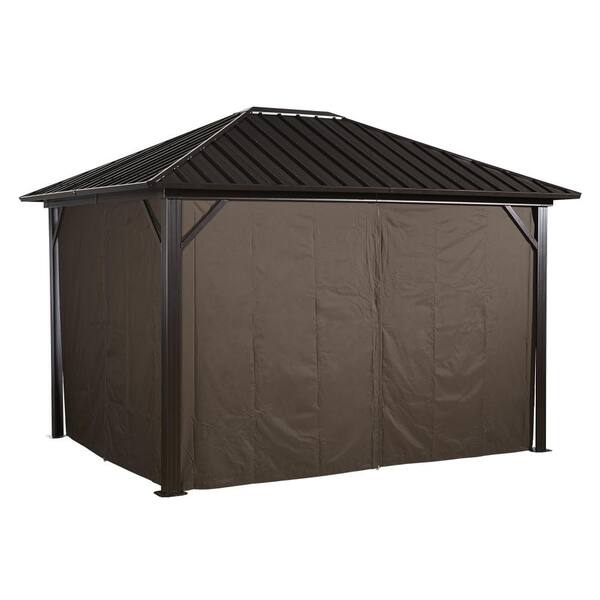 Shop Curtains For Genova 12 X 12 Ft Brown Gazebo Not Included